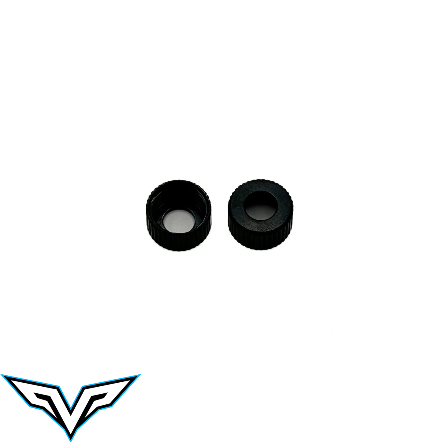 Aluminum Shock Bottom Caps - Black (2)